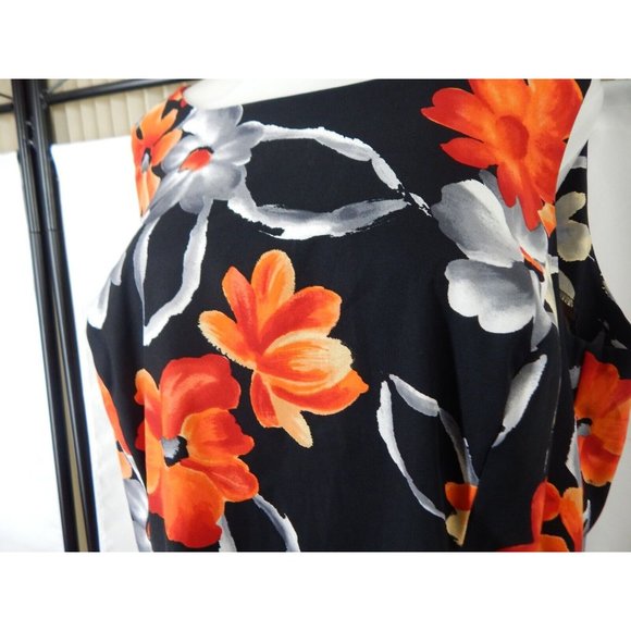 DRESS BARN Black Floral CLASSIC Sleeveless Career DRESS- Women’s SIZE 22 - Picture 5 of 7